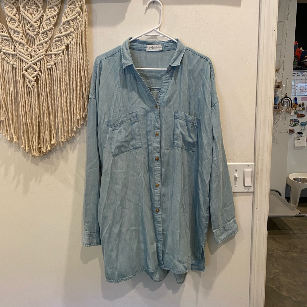 CJLA chambray top XL